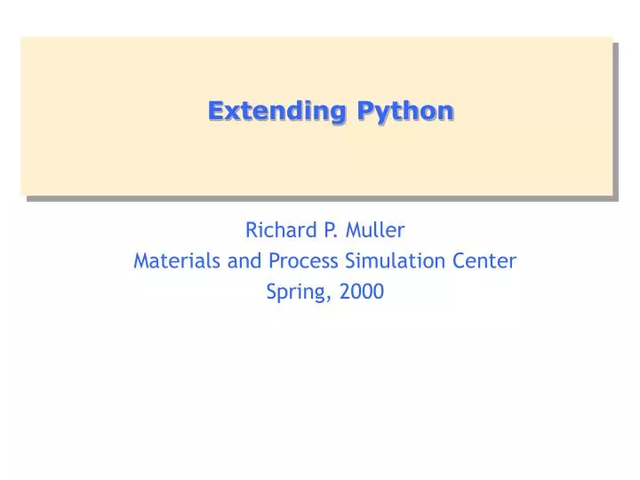 extending python