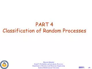 PART 4 Classification of Random Processes