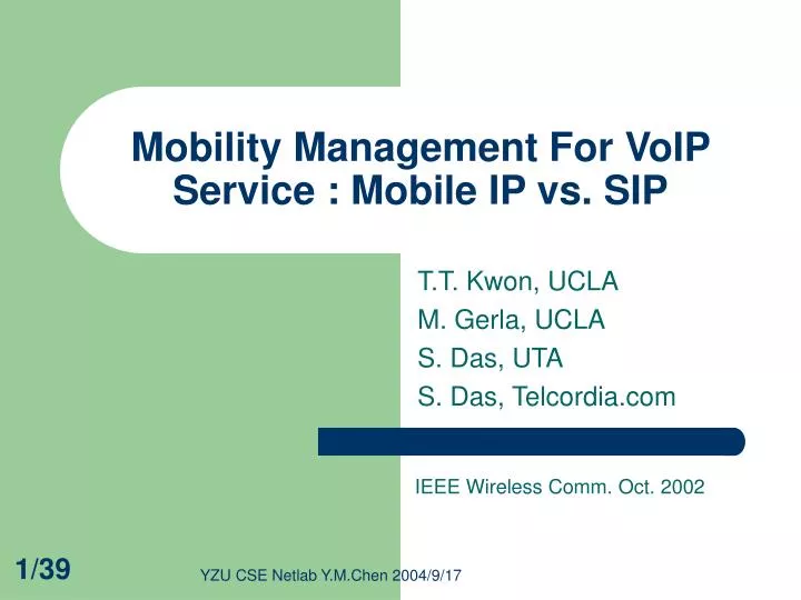mobility management for voip service mobile ip vs sip