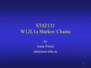 STAT131 W12L1a Markov Chains