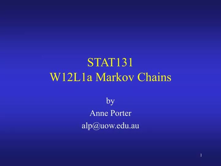 stat131 w12l1a markov chains
