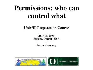 Permissions: who can control what