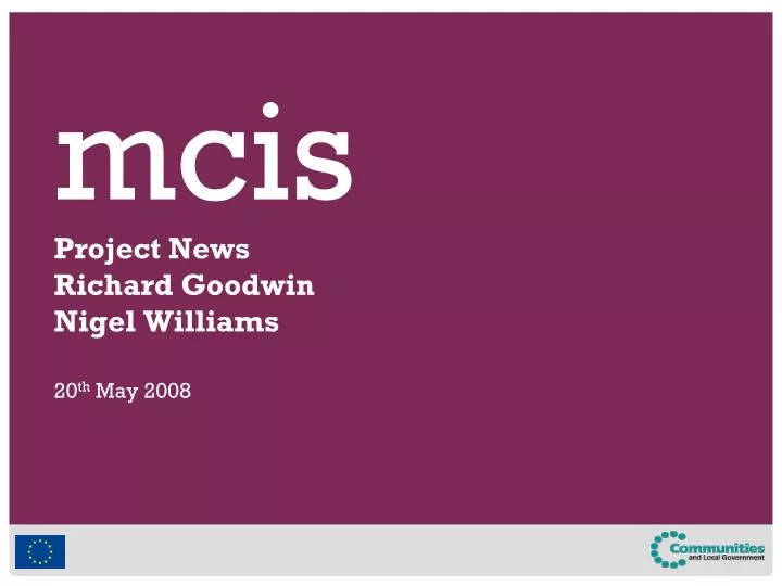 project news richard goodwin nigel williams