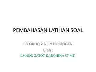 pembahasan latihan soal