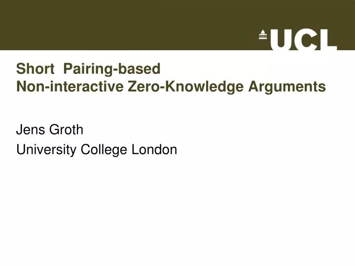 short pairing based non interactive zero knowledge arguments