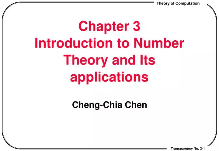 chapter 3 introduction to number theory and its applications