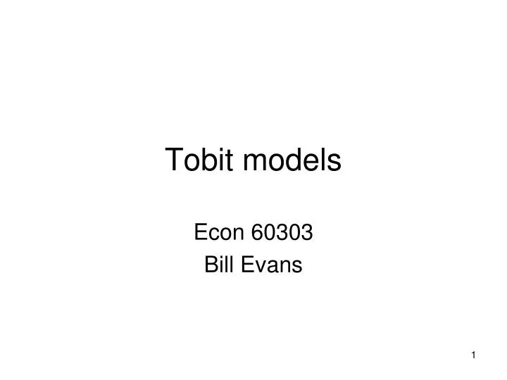 tobit models