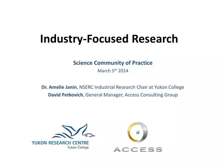 industry focused research