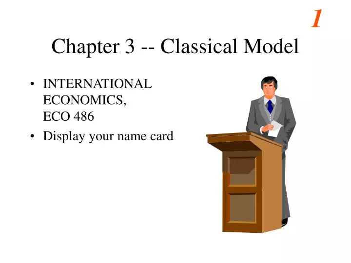 chapter 3 classical model