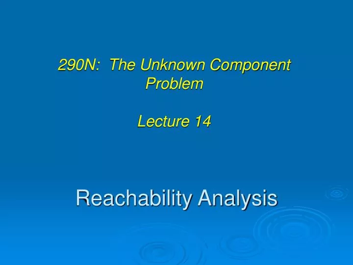 reachability analysis