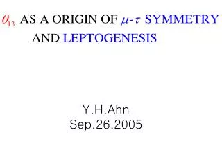 y h ahn sep 26 2005