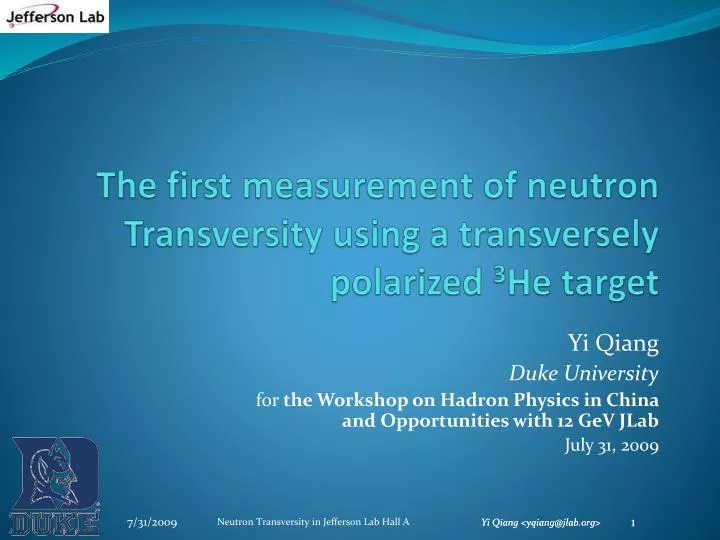the first measurement of neutron transversity using a transversely polarized 3 he target