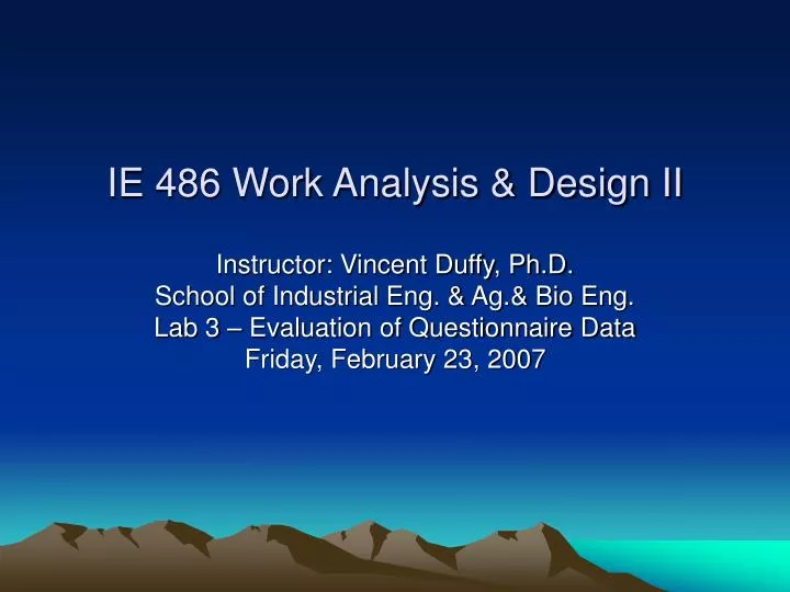 ie 486 work analysis design ii