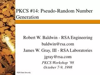 PKCS #14: Pseudo-Random Number Generation
