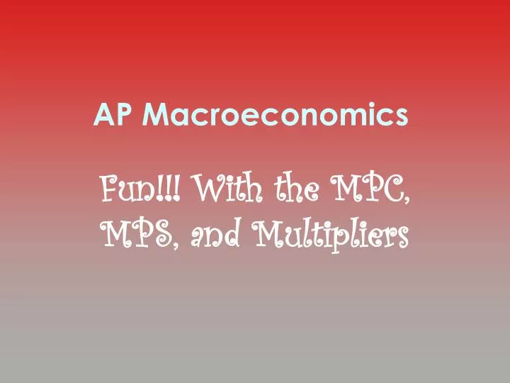 ap macroeconomics