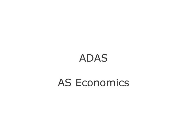 adas as economics