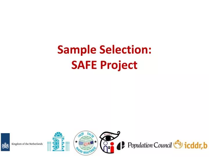 sample selection safe project