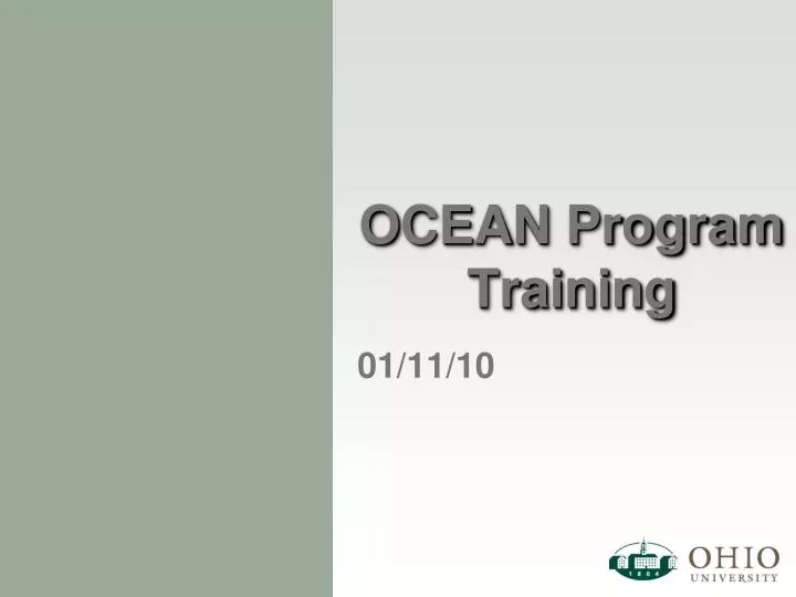 ocean program training
