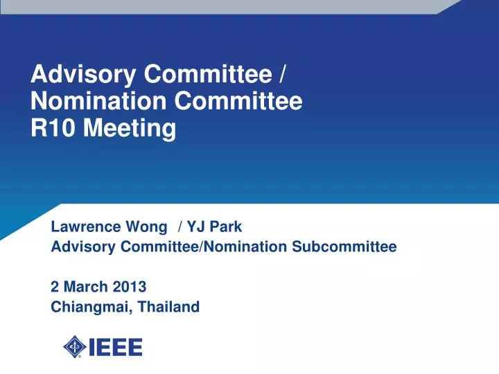 advisory committee nomination committee r10 meeting