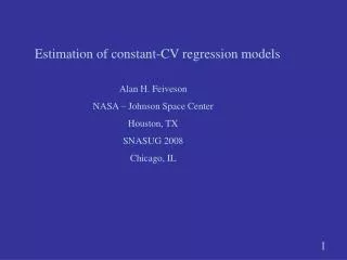 Estimation of constant-CV regression models