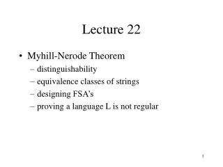 Lecture 22
