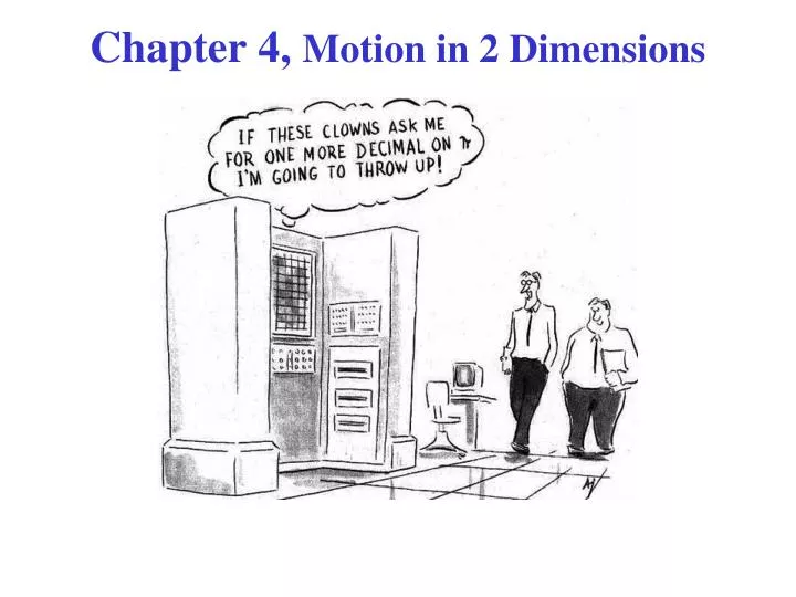 chapter 4 motion in 2 dimensions