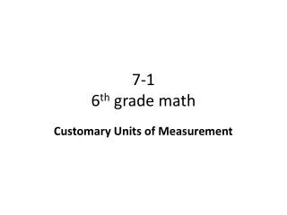 7-1 6 th grade math