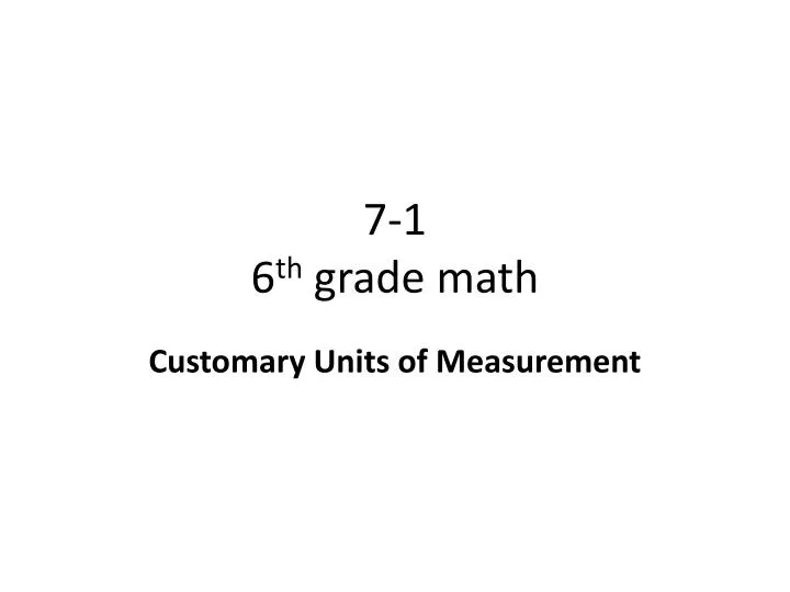 7 1 6 th grade math