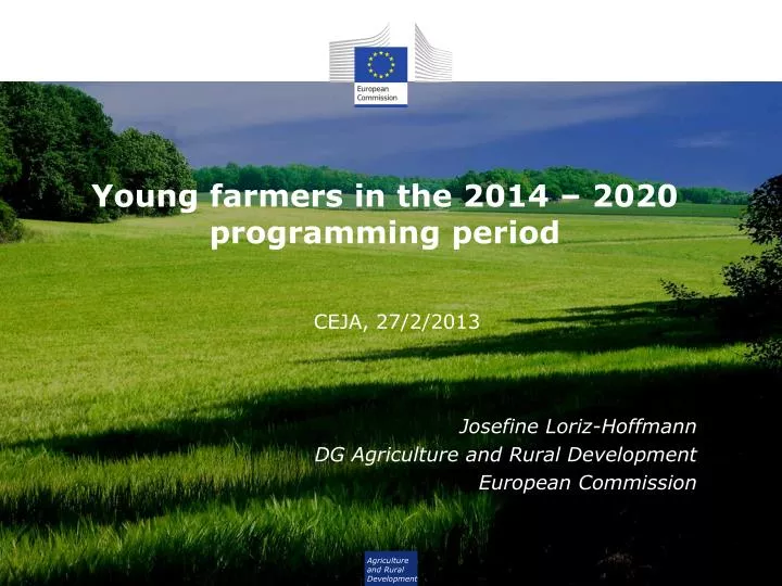young farmers in the 2014 2020 programming period