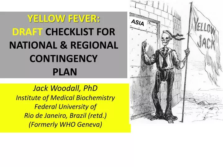 yellow fever draft checklist for national regional contingency plan