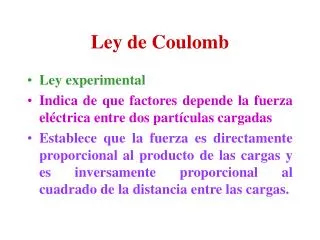 ley de coulomb
