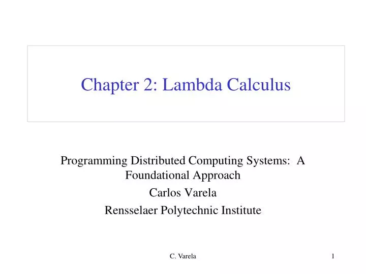 chapter 2 lambda calculus
