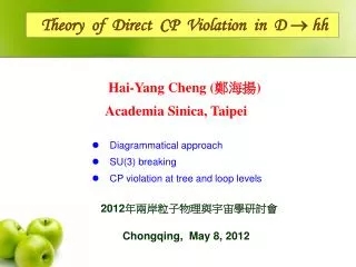 Theory of Direct CP Violation in D ? hh