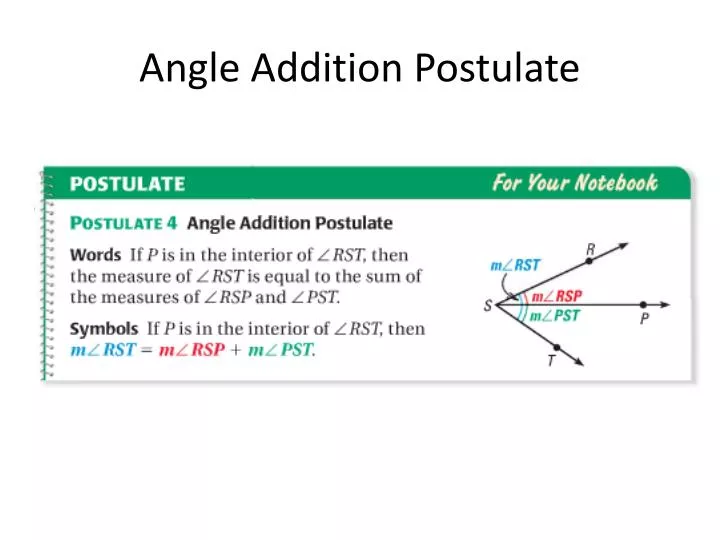 angle addition postulate