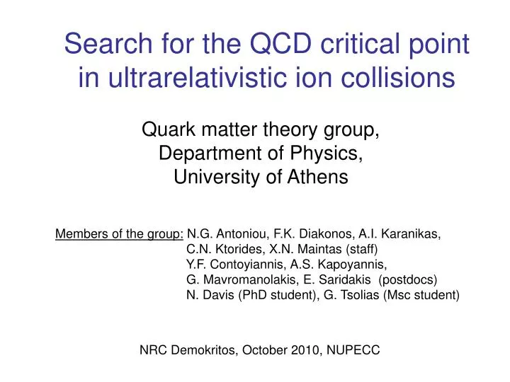 search for the qcd critical point in ultrarelativistic ion collisions