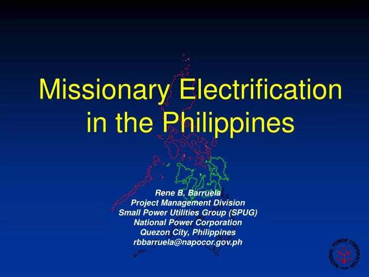 missionary electrification in the philippines