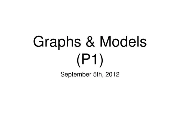 graphs models p1