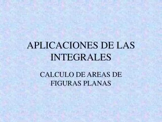 aplicaciones de las integrales