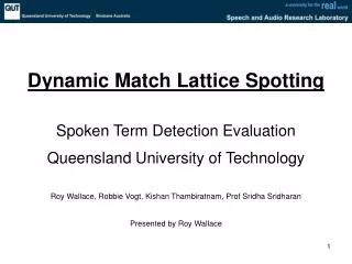 Dynamic Match Lattice Spotting