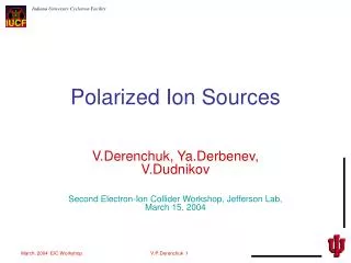 Polarized Ion Sources