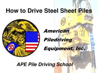 How to Drive Steel Sheet Piles