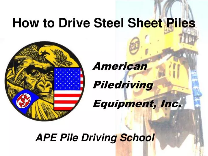 how to drive steel sheet piles