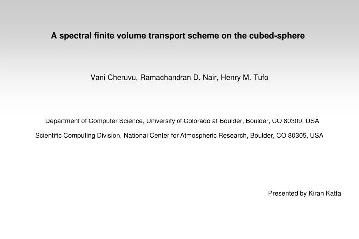 a spectral finite volume transport scheme on the cubed sphere
