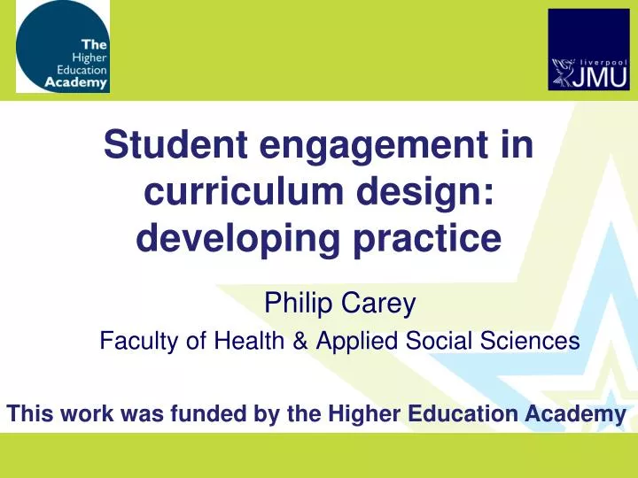student engagement in curriculum design developing practice