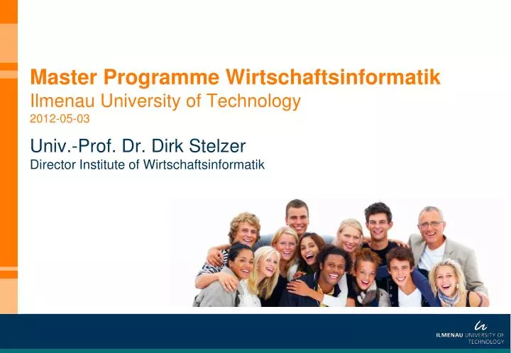 master programme wirtschaftsinformatik ilmenau university of technology 2012 05 03