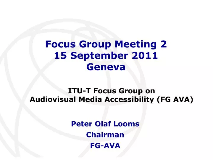 focus group meeting 2 15 september 2011 geneva