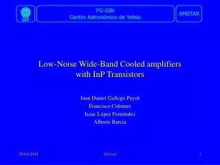 Low-Noise Wide-Band Cooled amplifiers with InP Transistors