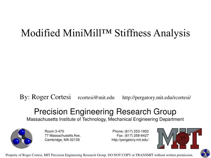 modified minimill stiffness analysis