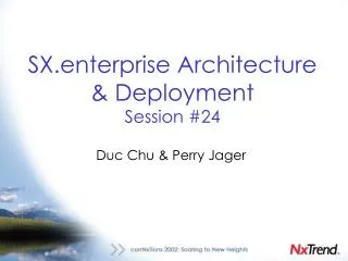 SX.enterprise Architecture &amp; Deployment Session #24