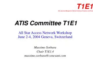 ATIS Committee T1E1